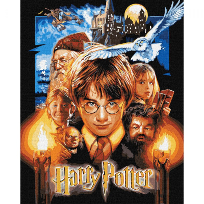 Картина за номерами з фарбами металік Harry Potter: Постер 40х50 см Ідейка KHO8716