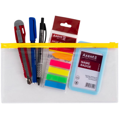 Папка-конверт, DL, застібка zip-lock жовта Axent 1409-26-A