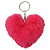 Брелок Серце хутряне, коралове MIC BR1822