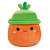 Дитяча м'яка іграшка Морквина Кароліна в капелюсі Squishmallows SQER01214, 19 см