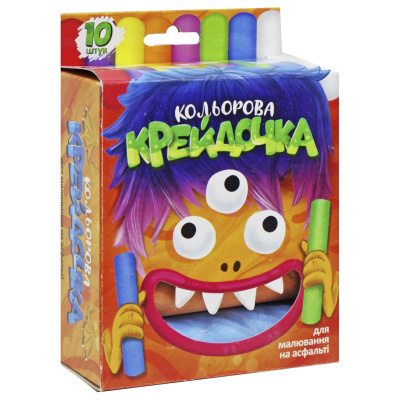 Крейда кольорова Крейдочка, великі, 10 кольорів Dankotoys КRD-02-01U