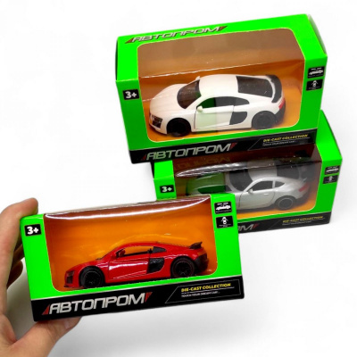 Машинка металева АВТОПРОМ. AUDI R8 (ЧЕРВОНА) Автопром AP43103