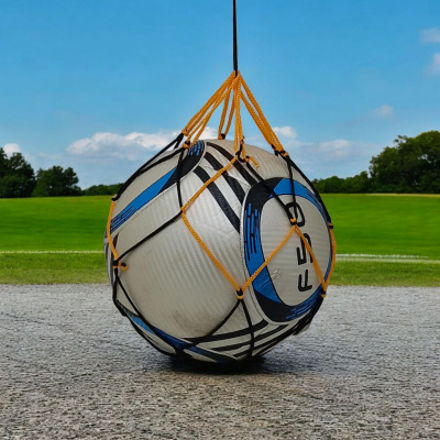 Сумка-сітка для мʼячів, 40 см (чорно-помаранчева) MIC S41440