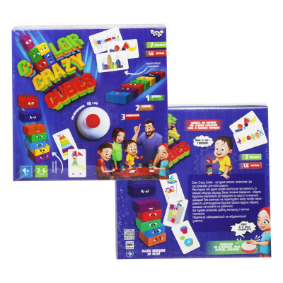 Цікава розважальна гра Color Crazy Cubes, укр Dankotoys CCC-02-01U