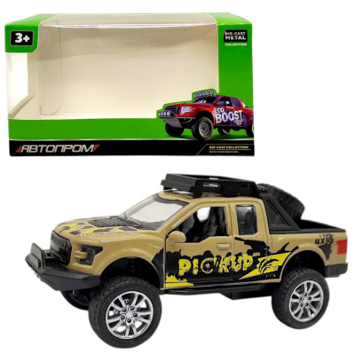 Металева машинка FORD PICUP (світло-коричневий) Автопром AP74171