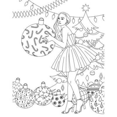 Розмальовка #girls #fashion #christmas (укр) Жорж Z101125У