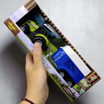 Трактор з причепом (підсвічування, звук) Huanzhi Toys 550-3P