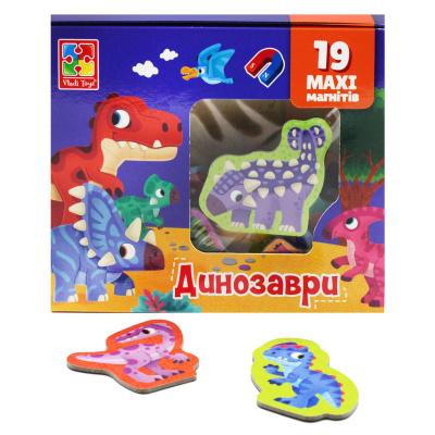 Магніти Мій маленький світ: Динозаврики, укр Vladi Toys VT3106-23