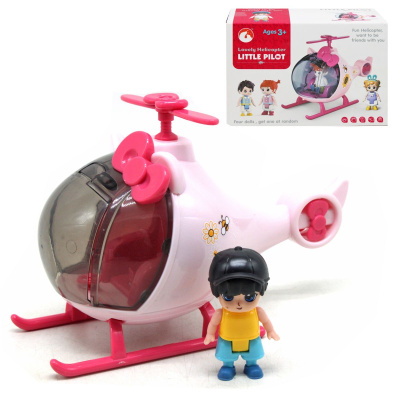 Вертоліт з лялькою Little Pilot (рожевий) MIC G0028