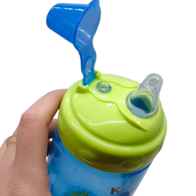 Поїлка-непроливайка з силіконовим носиком 300 мл (СИНЯ) Lindo 7028