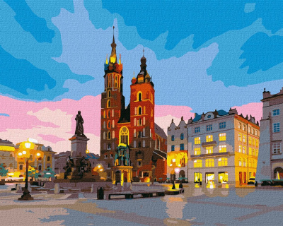 Картина по номерах Вечірній Краків Ідейка KHO3607