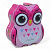 Скарбничка металева з замочком “Сова”, рожева MIC C60057