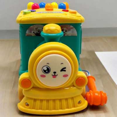 Музичний паровозик Чух-чух (укр), бірюзовий Wtoys 95606