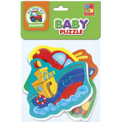 Бебі пазли фомові Транспорт (4 шт) Vladi Toys VT1106-96