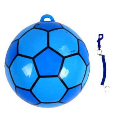 Мʼячик гумовий 20 см, з пружинкою (блакитний) MIC C56607