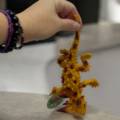Антистрес тягучка Ящірка з ріжками, 35 см MIC W6328-67/74/116Y