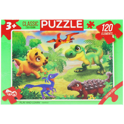 Пазли Динозаври, 120 елементів Dankotoys C120-17-01