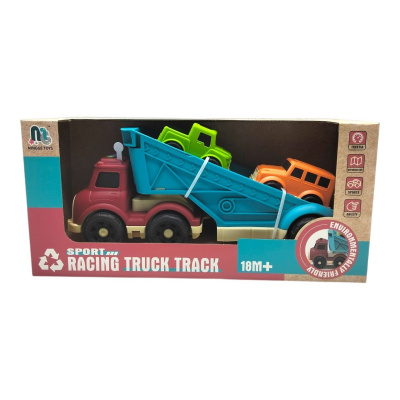 Транспортний набір: Вантажівка з 2 машинками (ВИД 2) MINGGE TOYS 6618/6618A