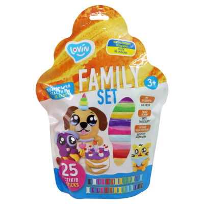 Набір для ліплення з повітряним пластиліном 25 sticks Air Clay Lovin Family Set Окто 70159