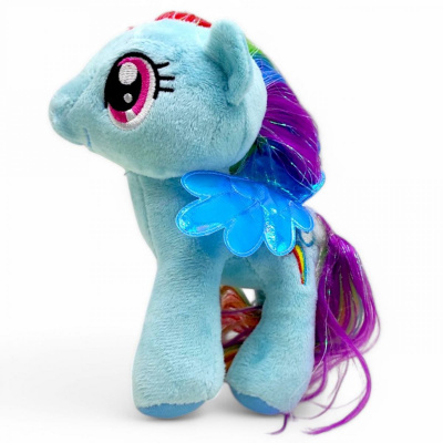 Мʼяка іграшка My little pony. Рейнбоу Деш (15 см) блакитна MIC C12903