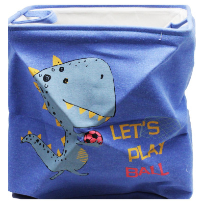 Кошик для іграшок з бавовни синій JIA YU TOY BT-TB-0022