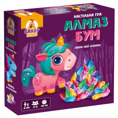 Гра настільна, маршрутна Алмаз бум. Єдиноріжки Vladi Toys VT8055-31