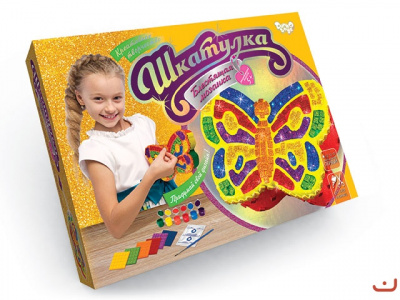 Набір для творчості Блискуча мозаїка, Скринька, SHR-01-02 Dankotoys SHR-01-01,02,