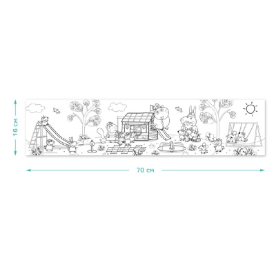 Дитяча розмальовка "Peppa Pig: Прогулянка з родиною" 200184 великий формат 70×16 см