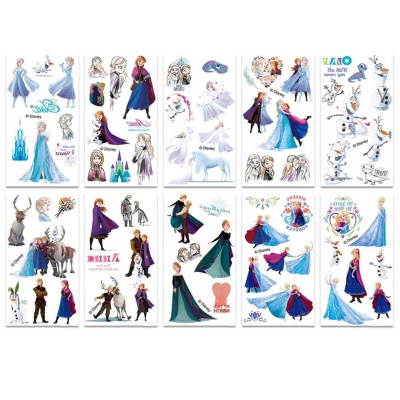 Набір тимчасових тату "Холодне серце" frozen-tattoo-mini-set-1-10, 10 штук, розмір 12 х 7 см