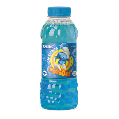 Мильні бульбашки "Mega Bubbles з тарілкою The Smurfs" 200637 об'єм 450 мл