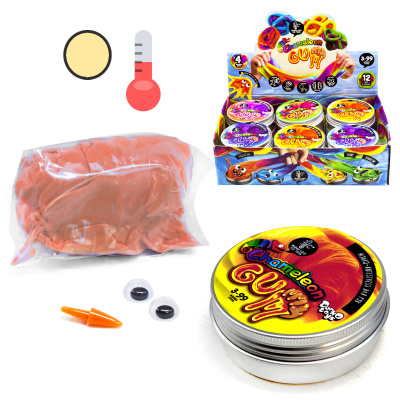 Жуйка для рук Хамелеон, кораловий → жовтий (укр) Dankotoys ChGUM-01-01U