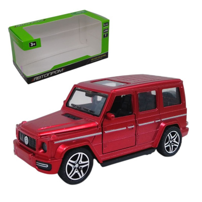 Машинка металева Mercedes G-клас із серії Автопром, двері, інерція (бордо) Автопром AP74146