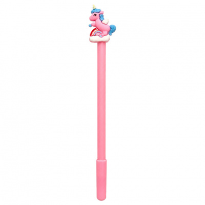 Дитяча гелева ручка "Єдиноріг" 016(Pink) синій, 17,5 см