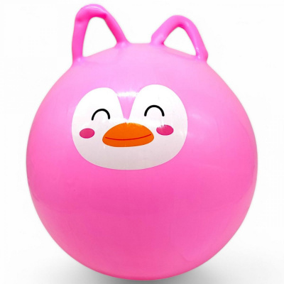 Мʼяч фітбол Звірята з вушками, 45 см (рожевий) MIC BT-PB-0219