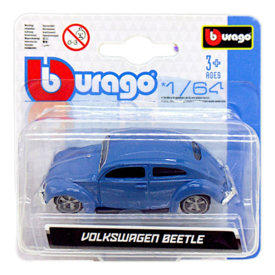 Машинка металева (колекційна) Volkswagen Beetle, блакитний Bburago 18-59000