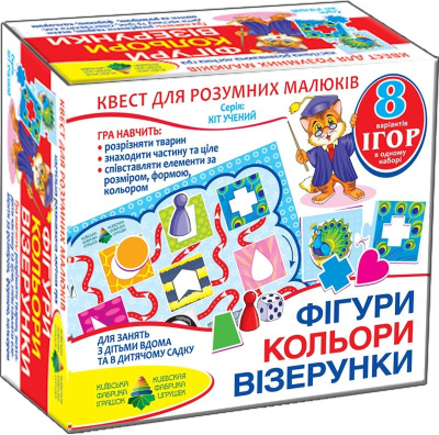 Гра - квест Фігури, кольору, візерунки Київська фабрика іграшок 84429