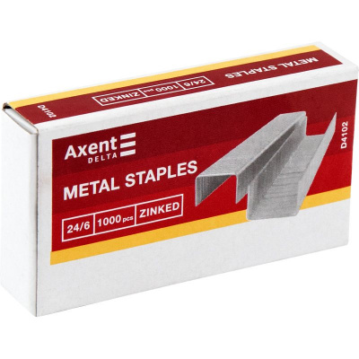 Скоби 24/6, 1000 шт Axent D4102