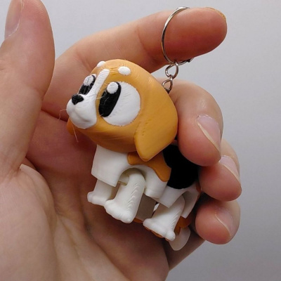3D Брелоки CUTE BEAGLE / Милий БІГЛЬ, Keychain, 3D друк OYTOY 03009100
