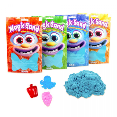Кінетичний пісок Magic Sand, 350 г (блакитний) Strateg 39402-3