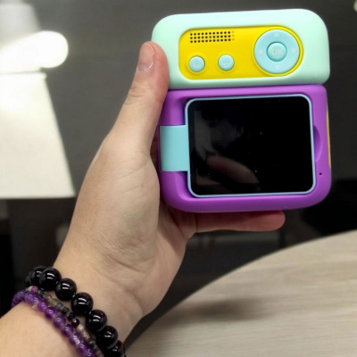 Фотоапарат-термопринтер Print Camera: Единоріг, чорно-білий друк, з фломастерами, 3 рулони паперу Sindeer Toys M12U