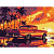 Картина за номерами Ретро захід сонця 30х40 см Ідейка KHO6389