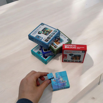 Магнітні кубики Magnetic Blocks: Моряки, 9 штук, 6 зображень MIC U9-60174