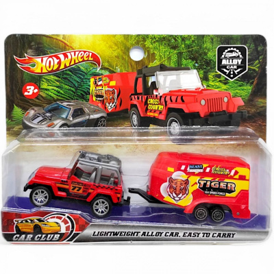 Машинка всюдихід з трейлером Hot Wheel (червоний) MIC T911