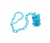 Кліпса для пустушки з ланцюжком Зайчик (синій) Lindo Pk 217