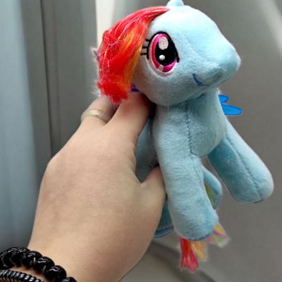 Мʼяка іграшка My little pony. Рейнбоу Деш (15 см) блакитна MIC C12903