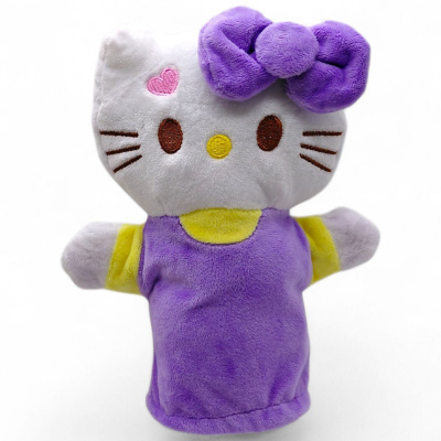 Мʼяка іграшка-рукавичка Кітті (бузкова) Kinder Toys 00656