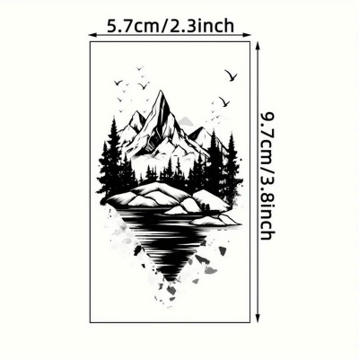 Набір дитячих тимчасових тату "Чорні міні №3" black-tattoo-mini-set-3-3, 30 штук по 9,5*5,5 см