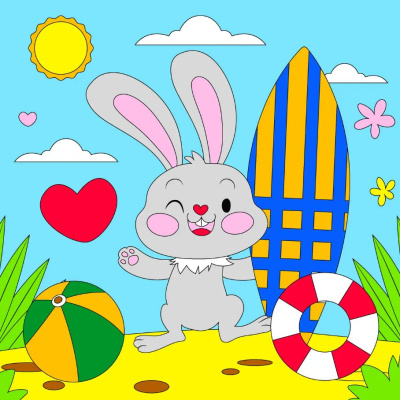 Дитячий набір для розпису На пляжі, 25х25 см Riviera Blanca КА-152