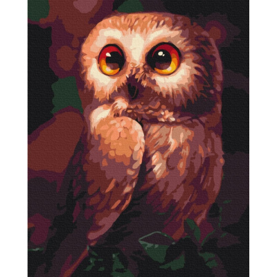 Картина за номерами "Допитлива сова" BS51861, 40x50 см