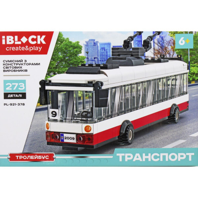 Конструктор IBLOCK: Тролейбус, 273 деталі iBLOCK PL-921-378